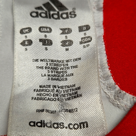 Adidas originaL Short sleeves men's small clima365 red jersey, mint VTG shape - Picture 7 of 13